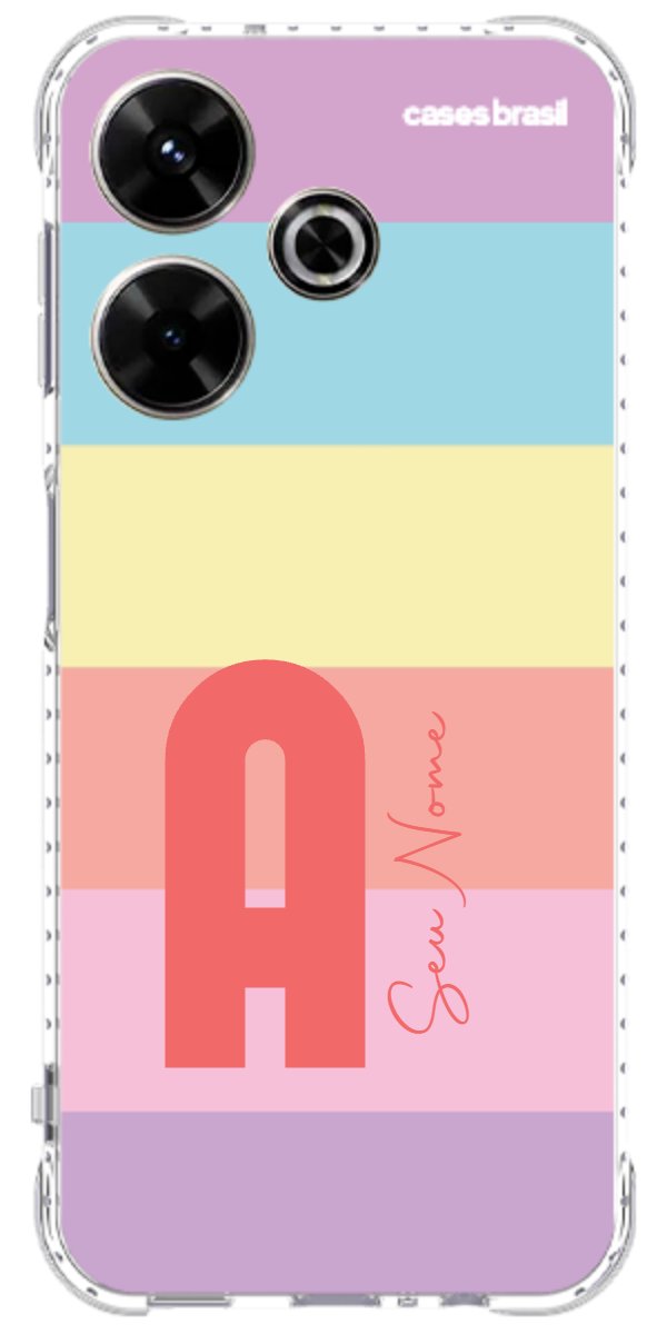 Capinha para Celular Arco-íris Cores Pastel