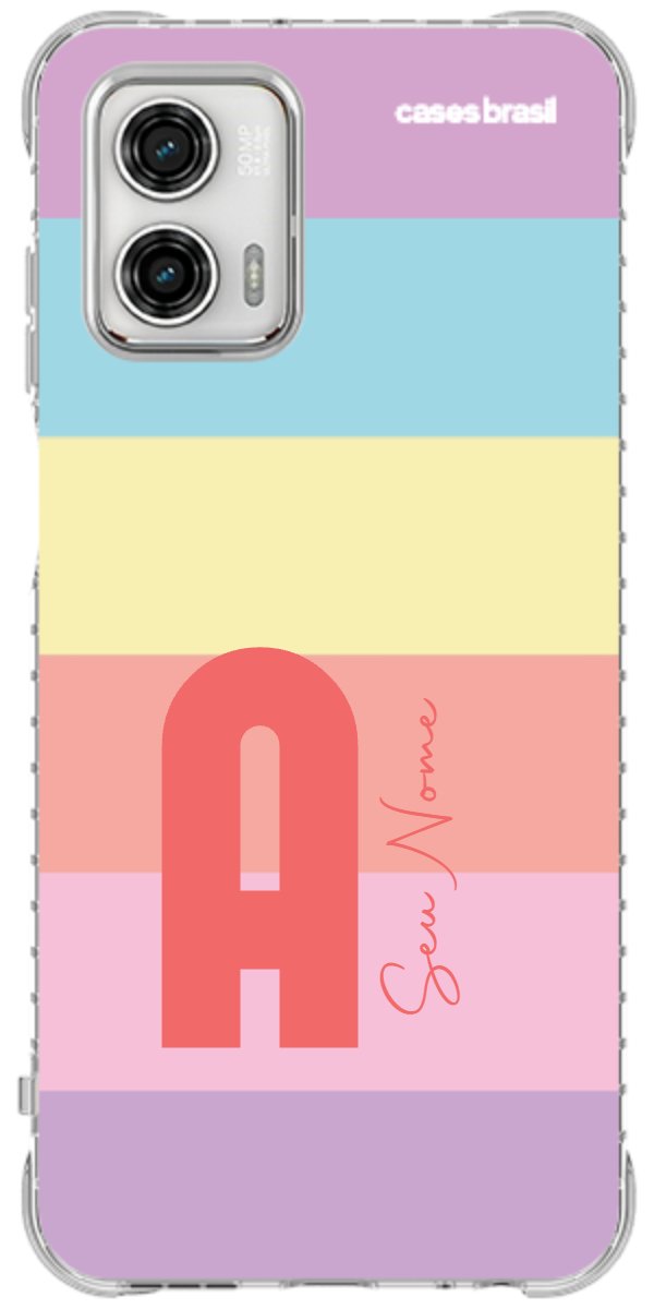 Capinha para Celular Arco-íris Cores Pastel