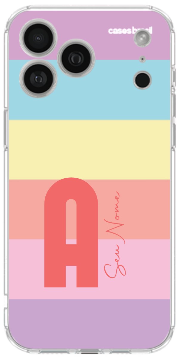 Capinha para Celular Arco-íris Cores Pastel