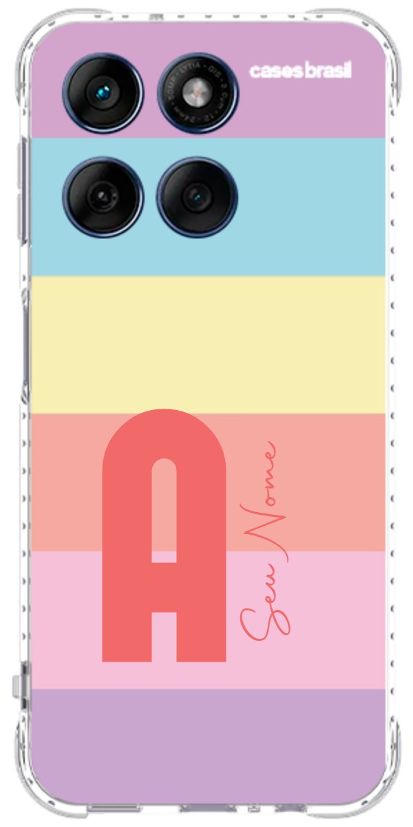 Capinha para Celular Arco-íris Cores Pastel