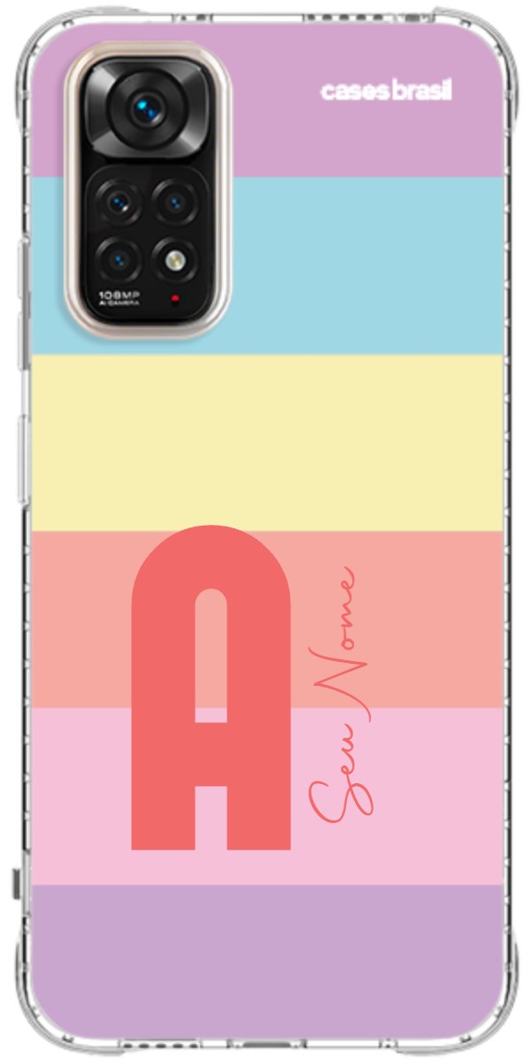 Capinha para Celular Arco-íris Cores Pastel