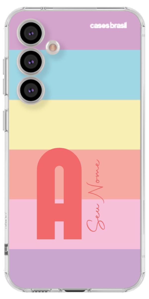 Capinha para Celular Arco-íris Cores Pastel