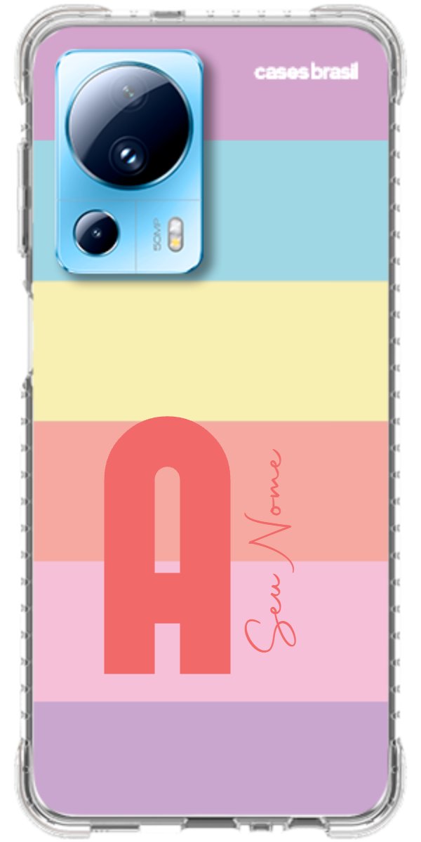 Capinha para Celular Arco-íris Cores Pastel