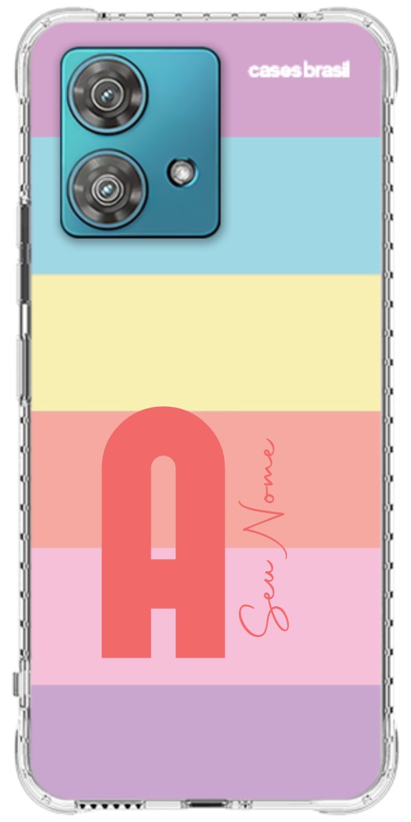 Capinha para Celular Arco-íris Cores Pastel