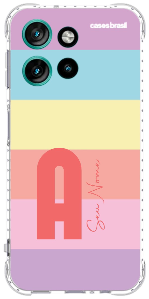 Capinha para Celular Arco-íris Cores Pastel