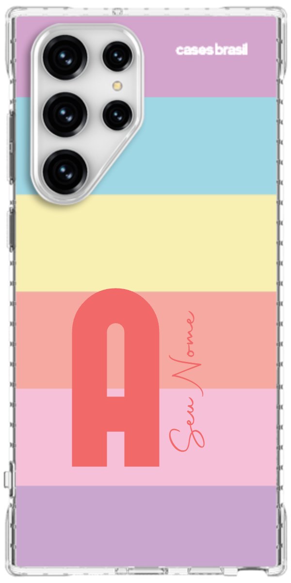 Capinha para Celular Arco-íris Cores Pastel