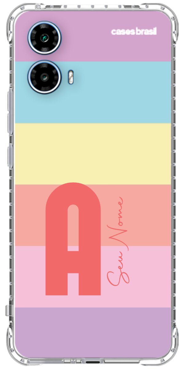 Capinha para Celular Arco-íris Cores Pastel