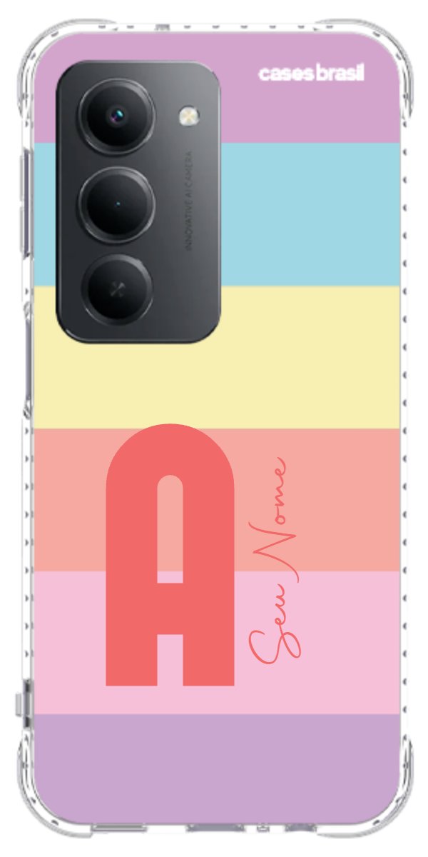 Capinha para Celular Arco-íris Cores Pastel