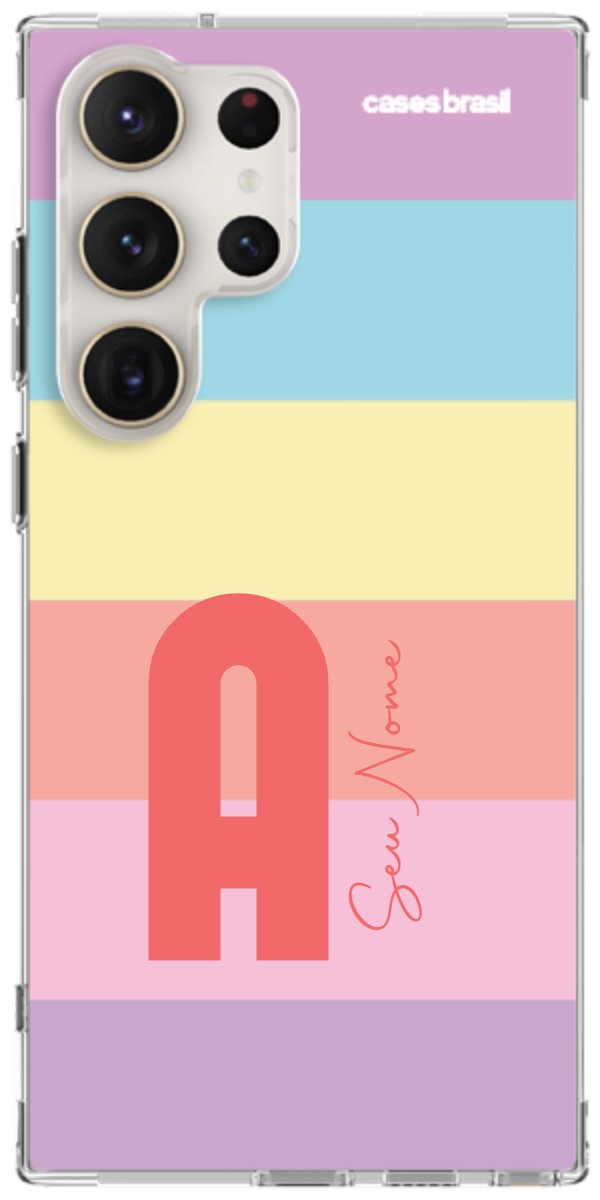 Capinha para Celular Arco-íris Cores Pastel