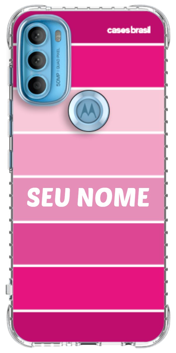 Capinha para Celular Faixas Tons de Rosas