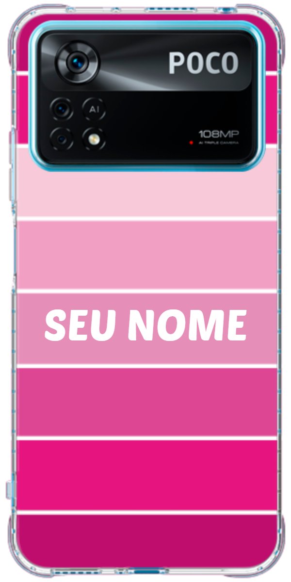 Capinha para Celular Faixas Tons de Rosas