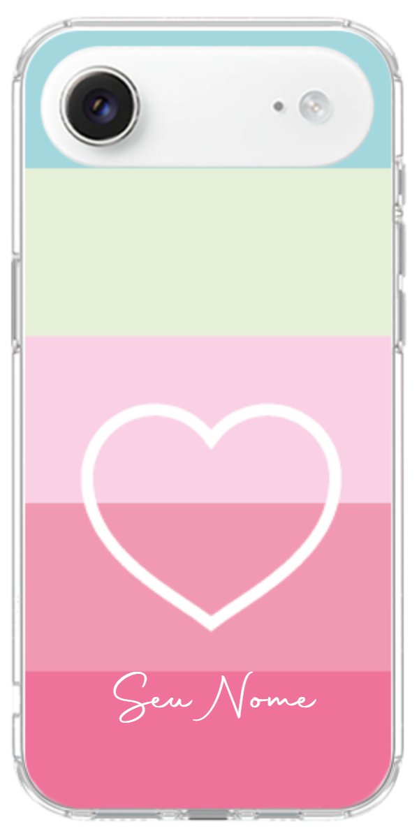 Capinha para Celular Coração delicado Arco-íris