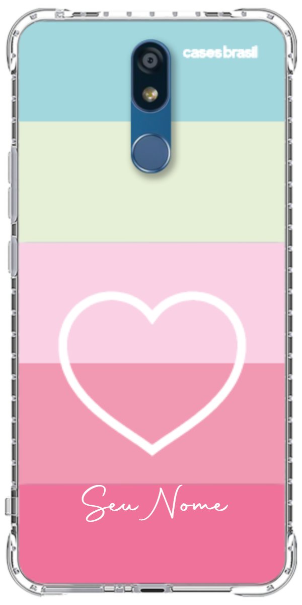 Capinha para Celular Coração delicado Arco-íris