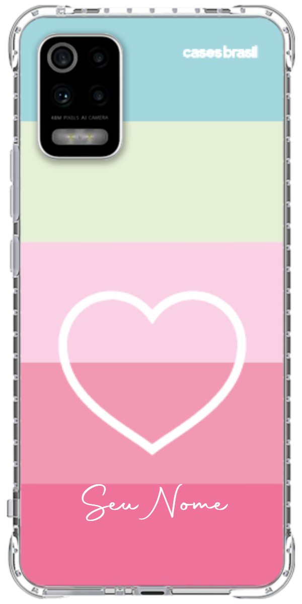 Capinha para Celular Coração delicado Arco-íris