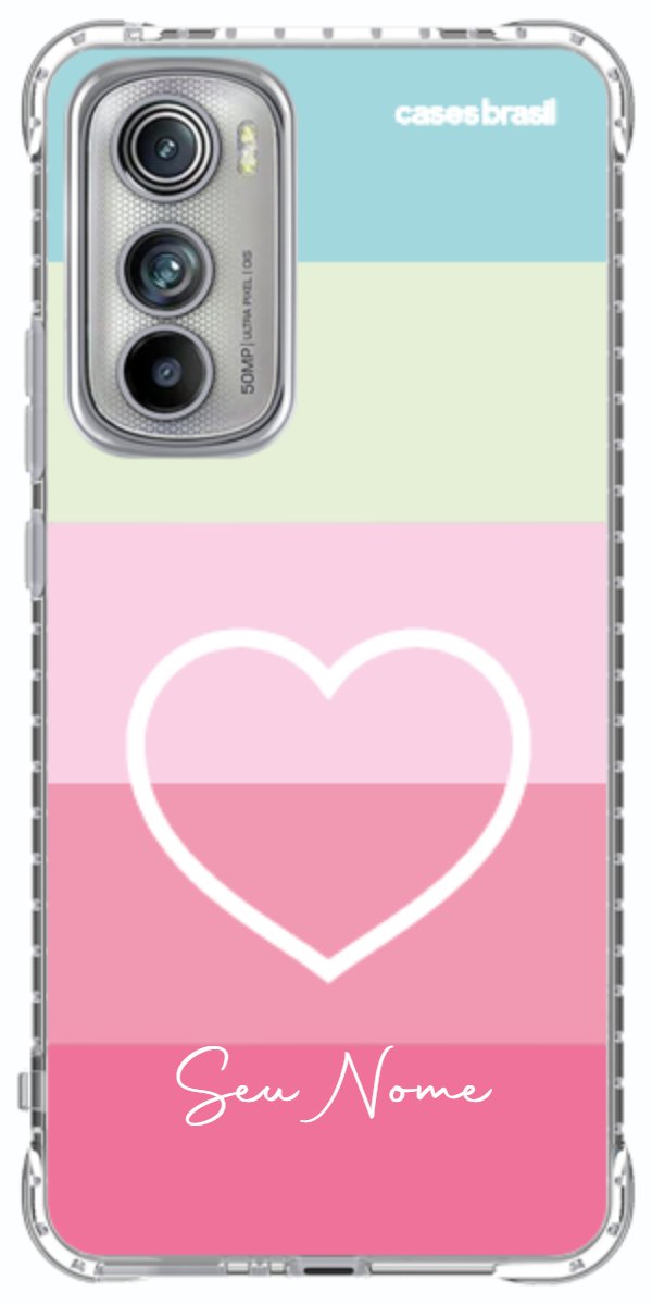 Capinha para Celular Coração delicado Arco-íris