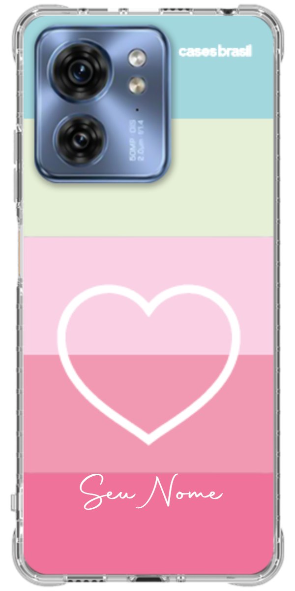 Capinha para Celular Coração delicado Arco-íris