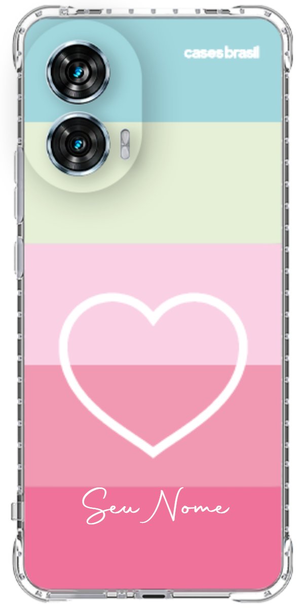 Capinha para Celular Coração delicado Arco-íris