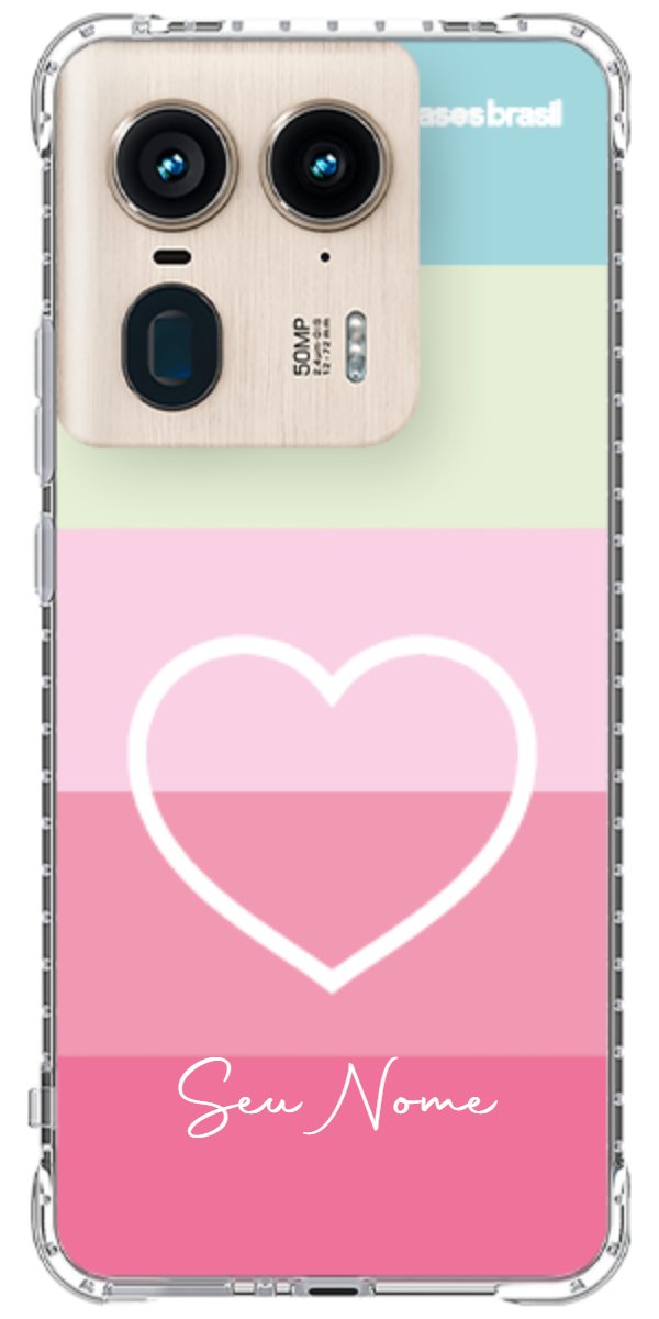 Capinha para Celular Coração delicado Arco-íris