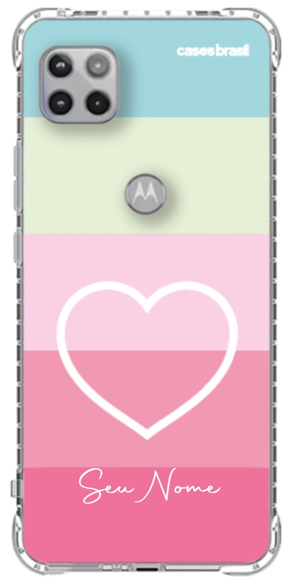 Capinha para Celular Coração delicado Arco-íris