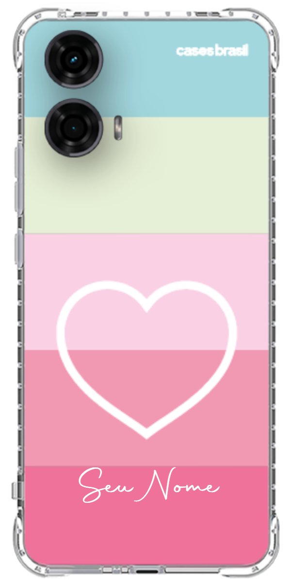 Capinha para Celular Coração delicado Arco-íris