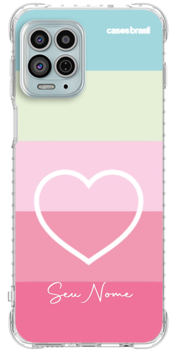 Capinha para Celular Coração delicado Arco-íris