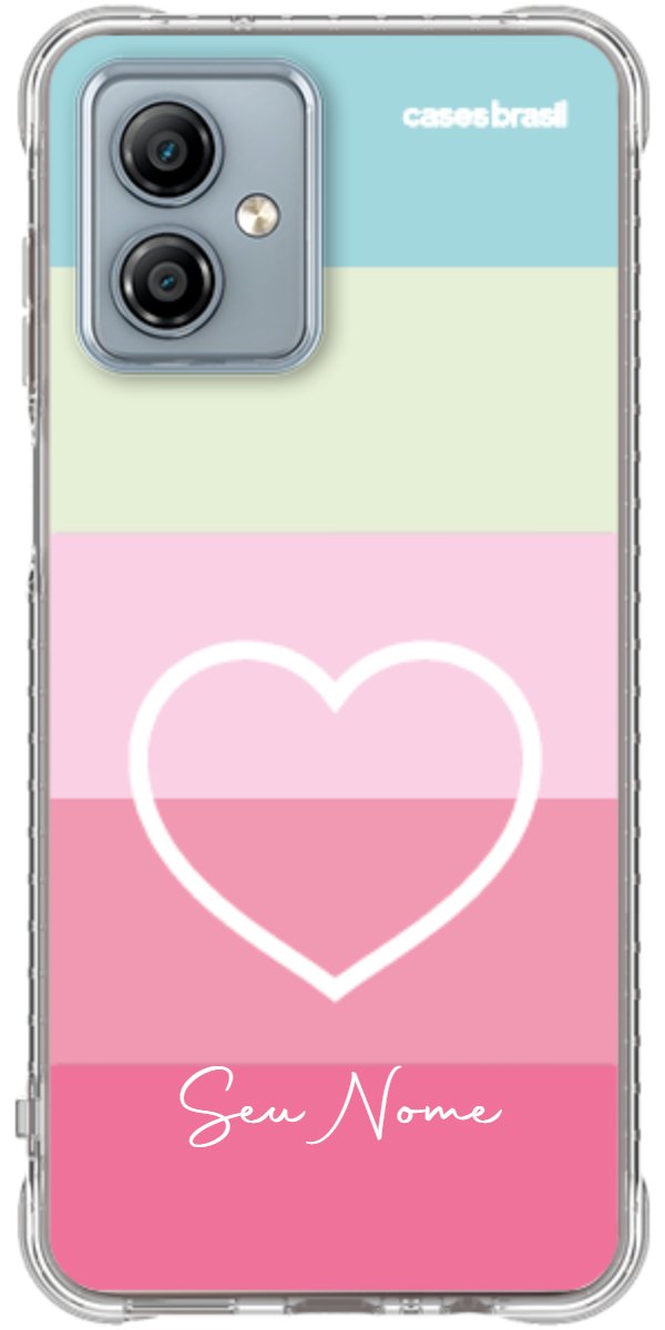 Capinha para Celular Coração delicado Arco-íris