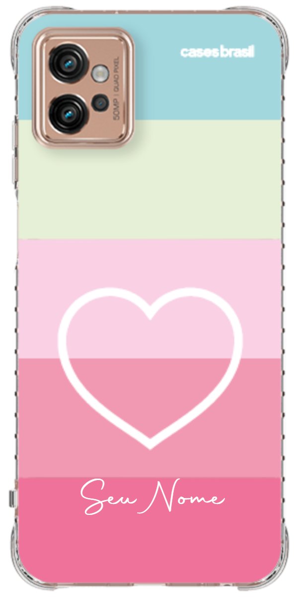 Capinha para Celular Coração delicado Arco-íris
