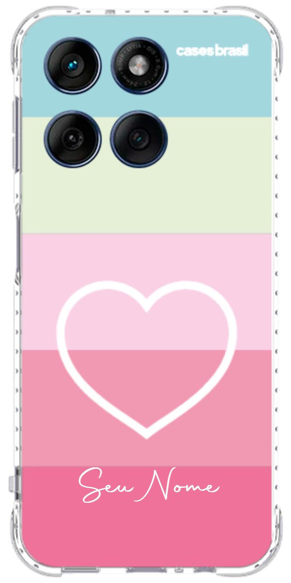 Capinha para Celular Coração delicado Arco-íris