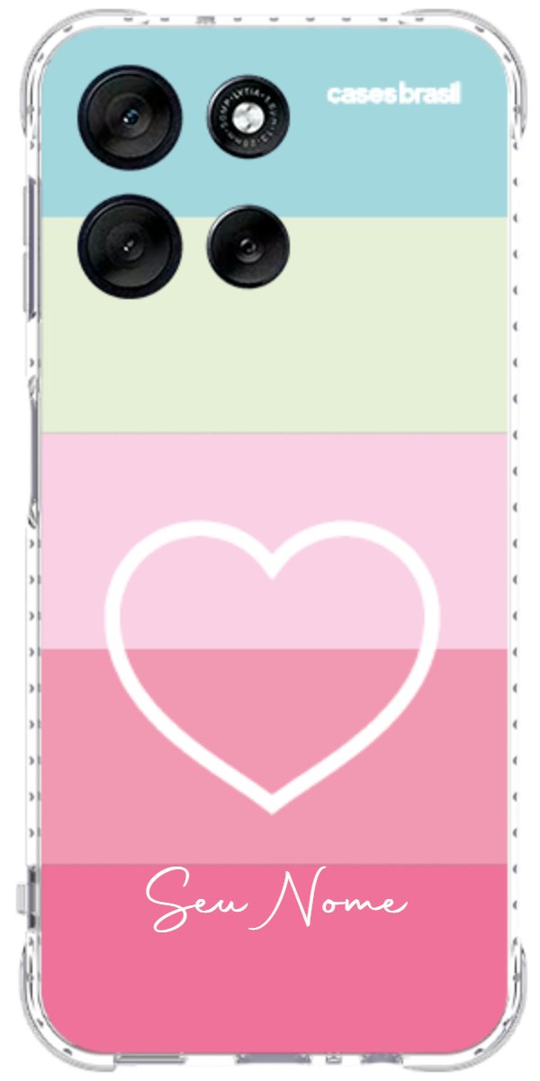 Capinha para Celular Coração delicado Arco-íris