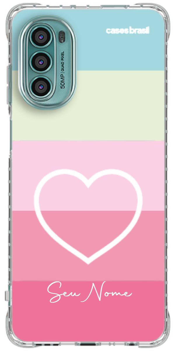 Capinha para Celular Coração delicado Arco-íris