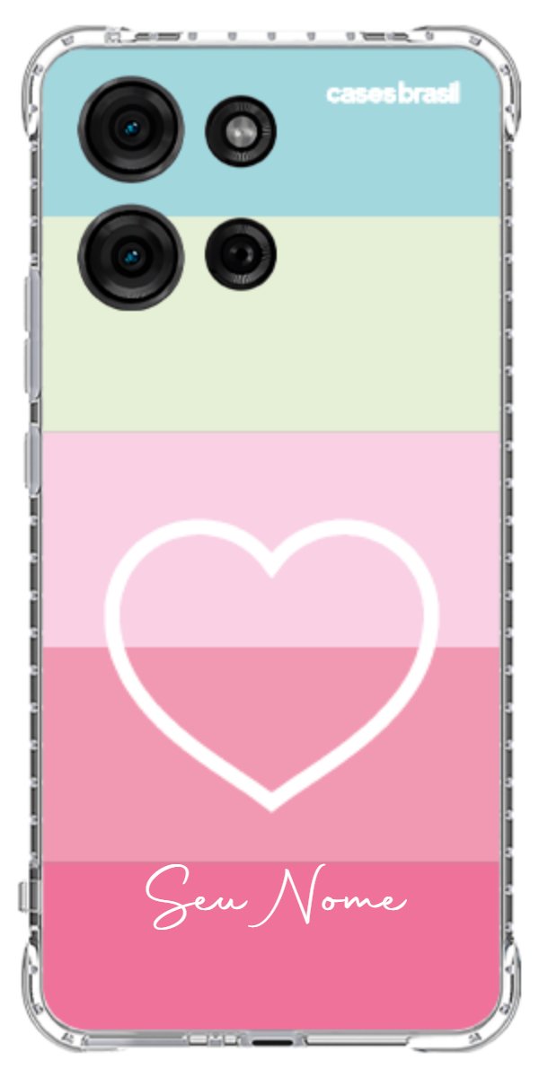 Capinha para Celular Coração delicado Arco-íris