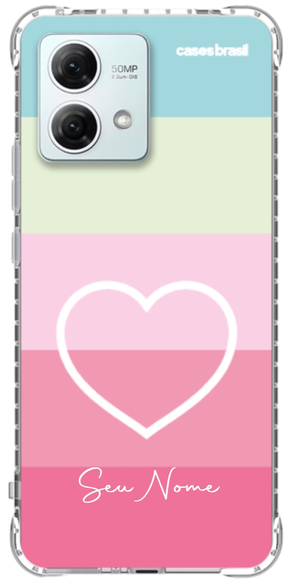 Capinha para Celular Coração delicado Arco-íris