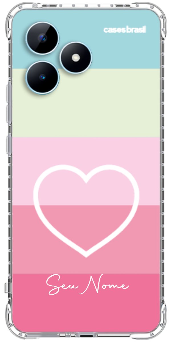 Capinha para Celular Coração delicado Arco-íris