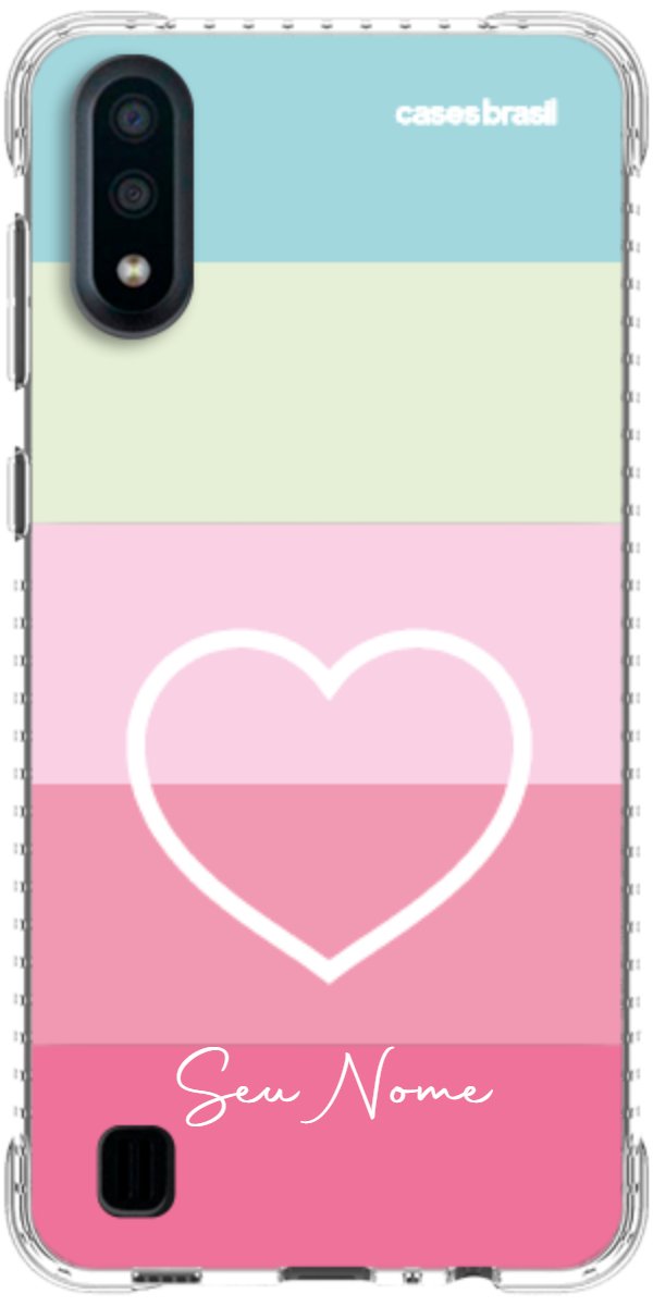 Capinha para Celular Coração delicado Arco-íris