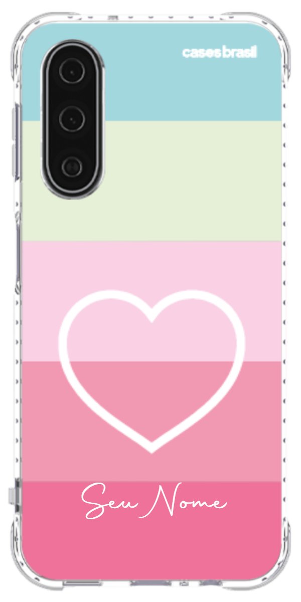 Capinha para Celular Coração delicado Arco-íris