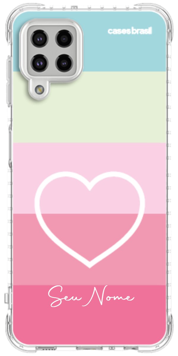 Capinha para Celular Coração delicado Arco-íris
