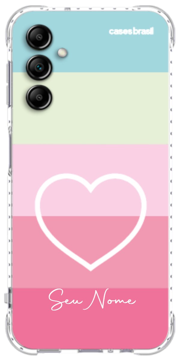 Capinha para Celular Coração delicado Arco-íris