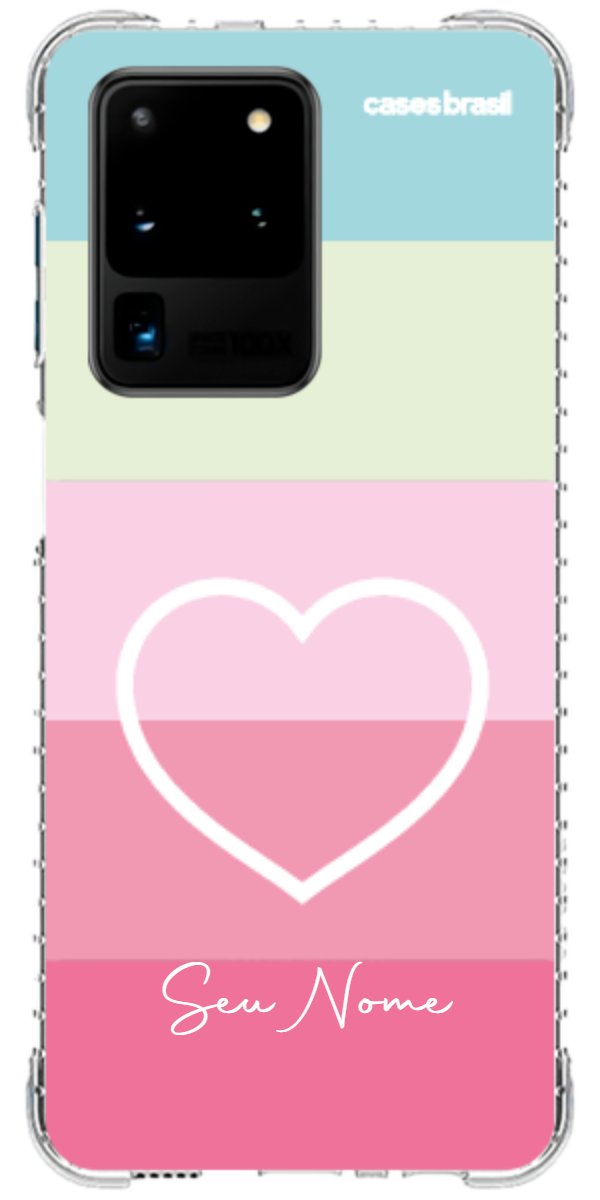 Capinha para Celular Coração delicado Arco-íris