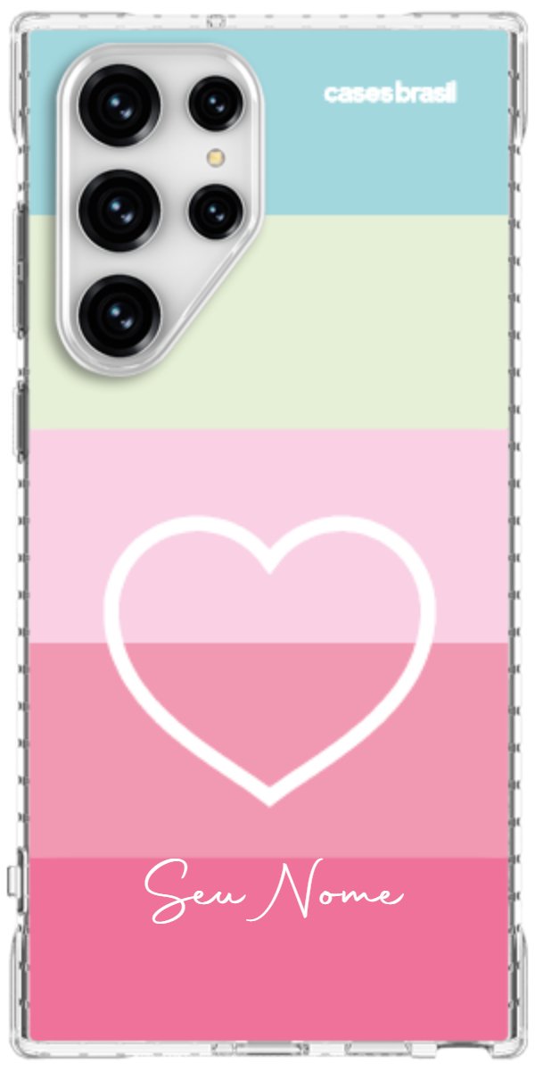 Capinha para Celular Coração delicado Arco-íris