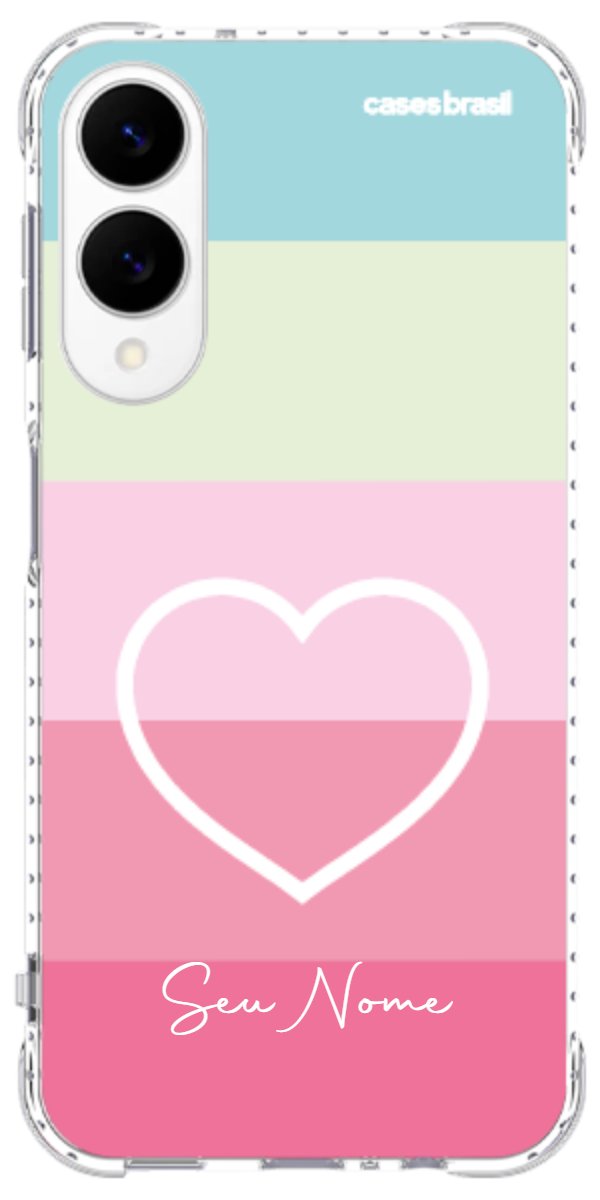 Capinha para Celular Coração delicado Arco-íris