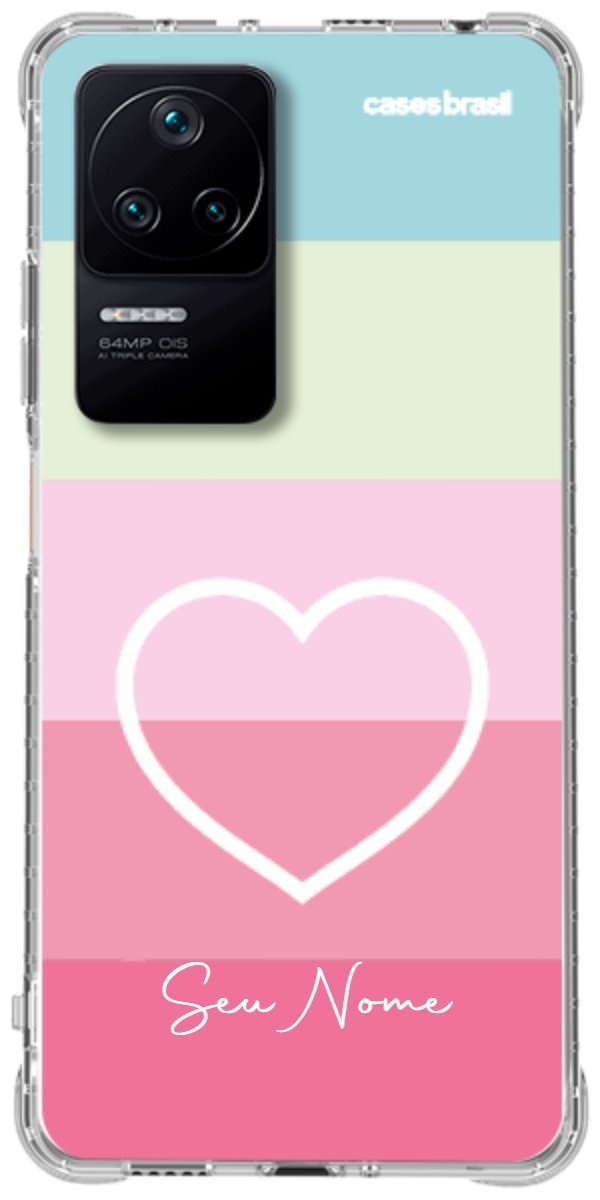 Capinha para Celular Coração delicado Arco-íris