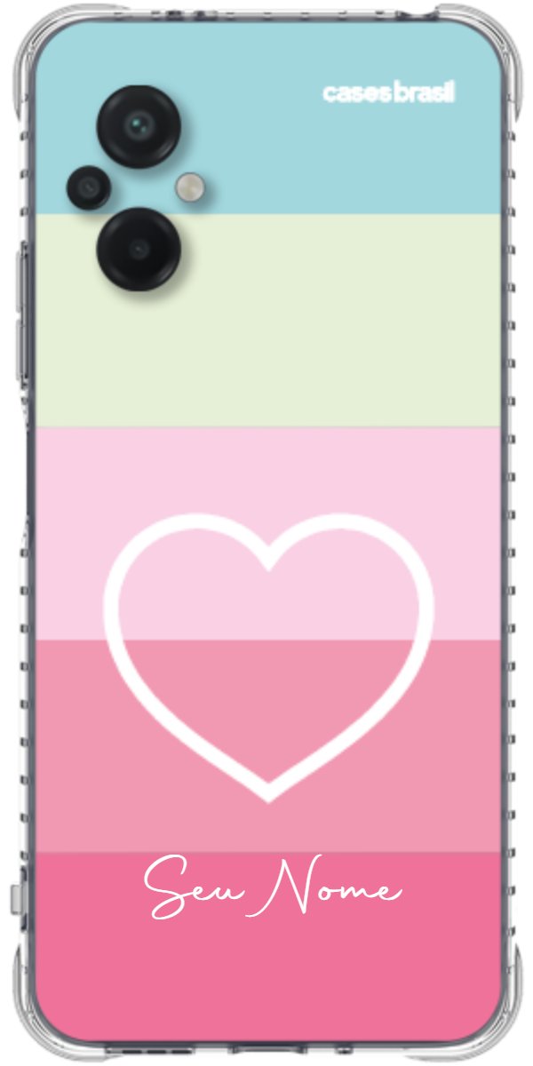 Capinha para Celular Coração delicado Arco-íris