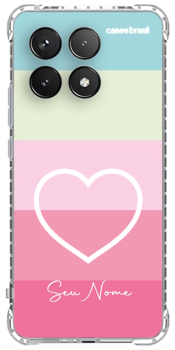 Capinha para Celular Coração delicado Arco-íris