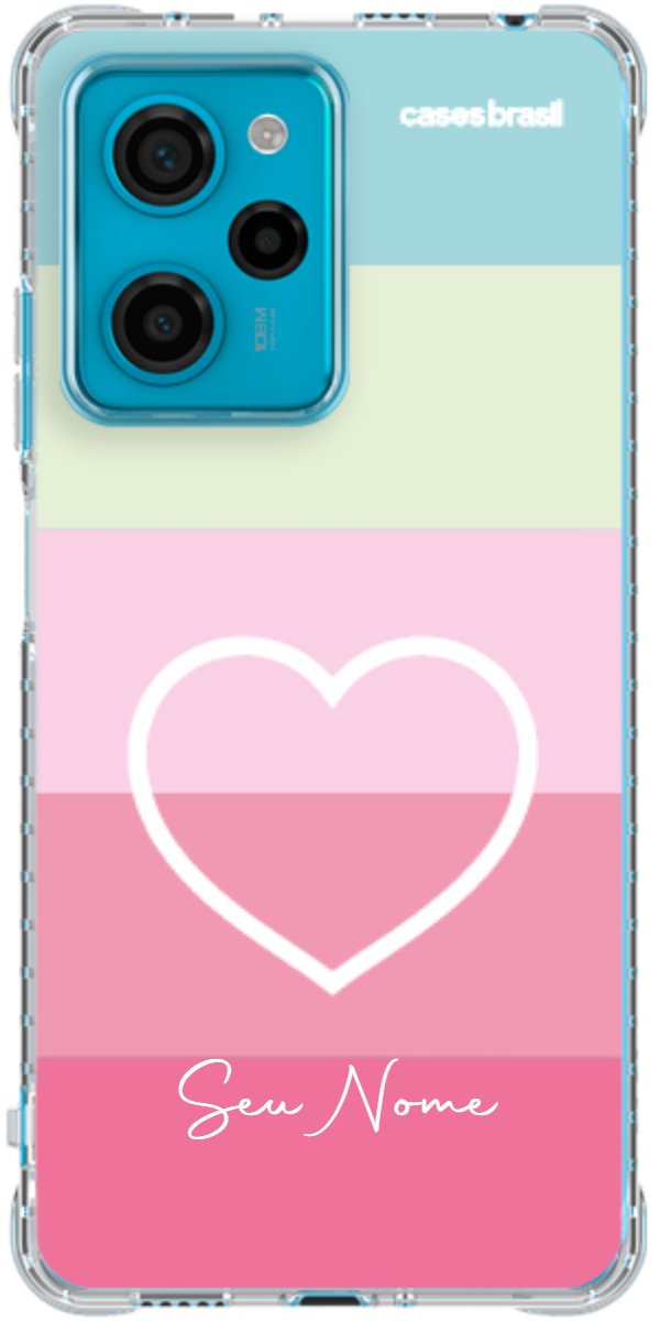 Capinha para Celular Coração delicado Arco-íris