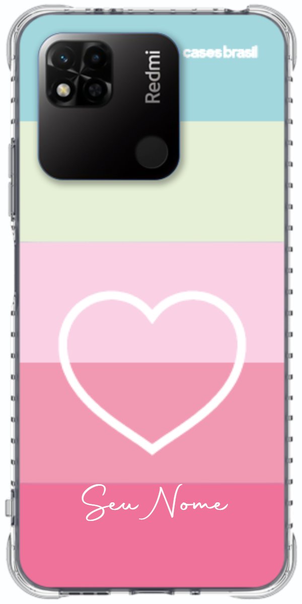 Capinha para Celular Coração delicado Arco-íris