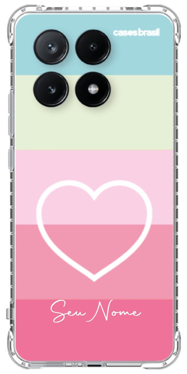 Capinha para Celular Coração delicado Arco-íris