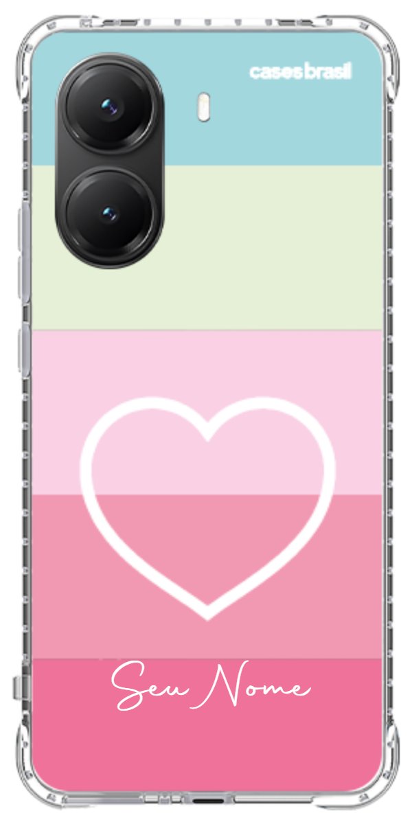 Capinha para Celular Coração delicado Arco-íris