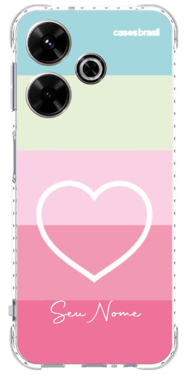 Capinha para Celular Coração delicado Arco-íris