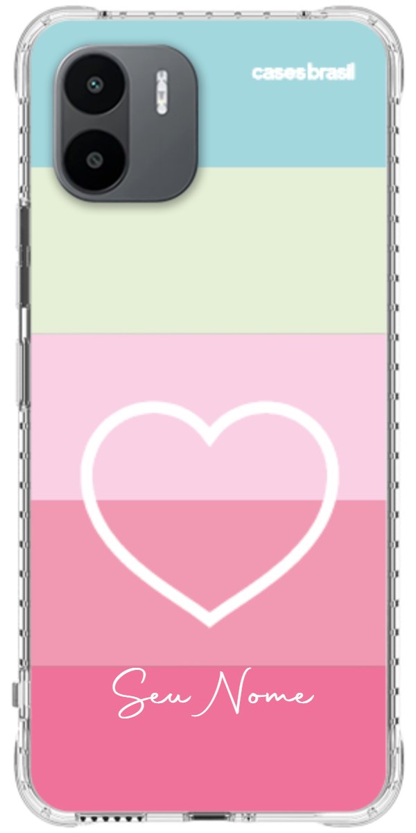 Capinha para Celular Coração delicado Arco-íris