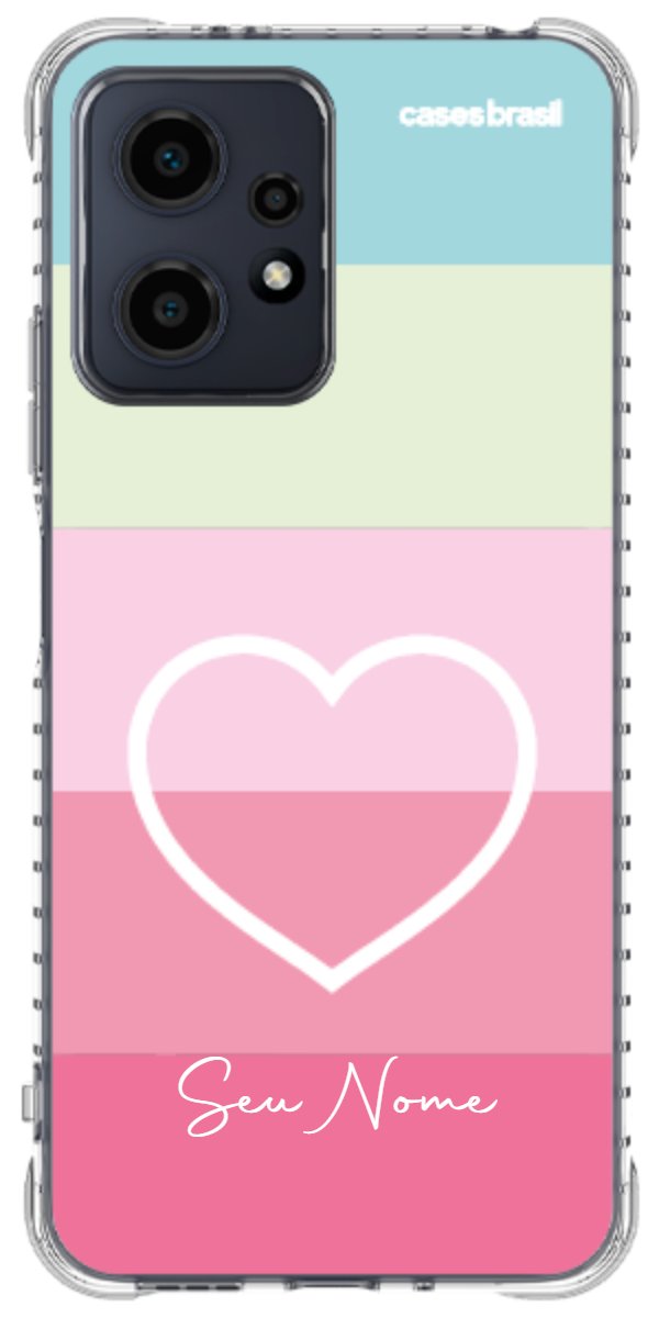 Capinha para Celular Coração delicado Arco-íris